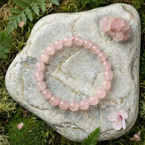 Collections rose quartz bracelet for love & healing