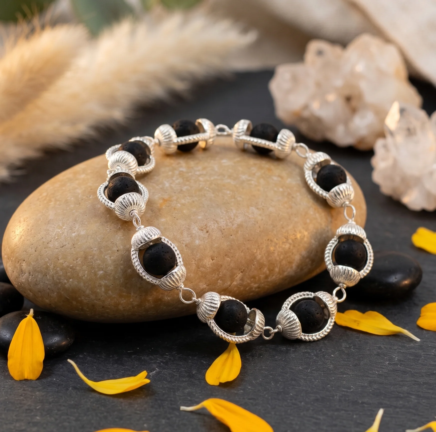 silver plated karungali bracelet silver plated karungali bracelet